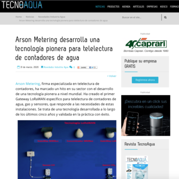 Arson Metering en Tecnoaqua