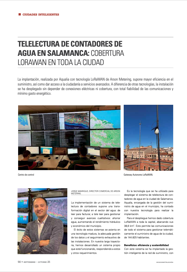 telelectura de contadores de agua Salamanca Ecoconstrucción